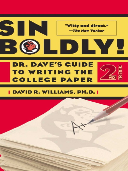 Title details for Sin Boldly! by Dave Williams - Available
